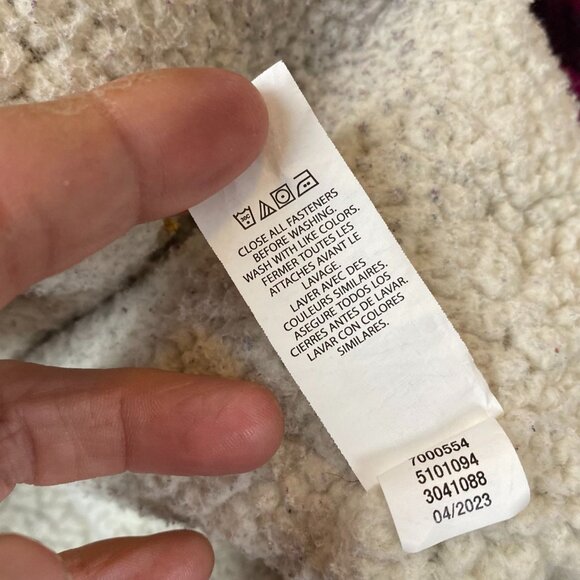 Place Women's Shirt Jacket XXL Burgundy Sherpa Lined Flannel Shacket Snaps Plaid - Picture 7 of 11